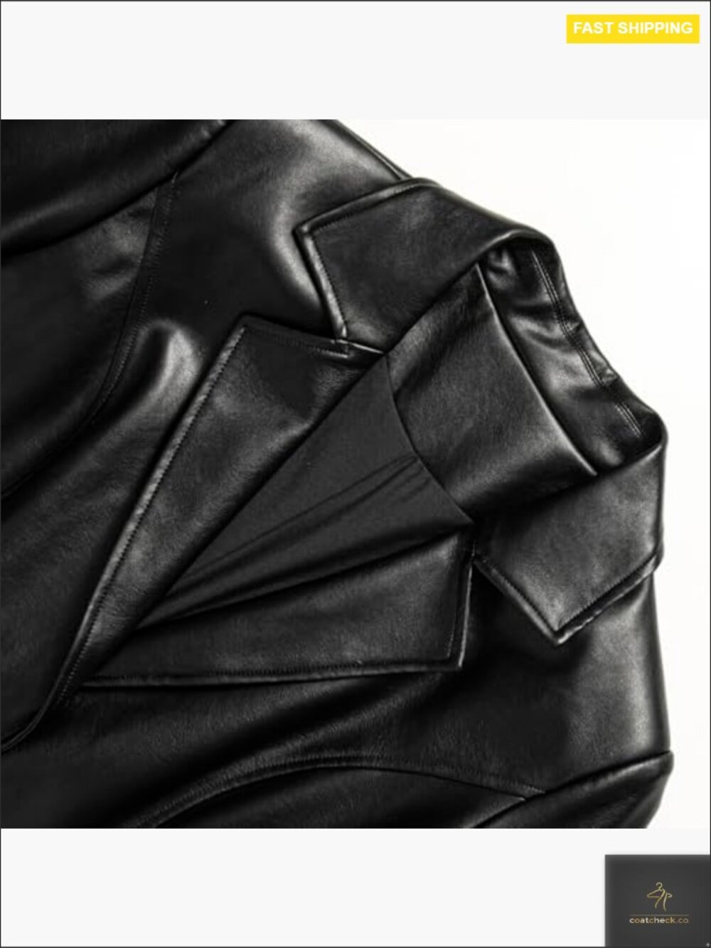 Faux Leather Trench Coat Long Sleeve Motorcycle Biker Belted Overcoat - Picture 2 of 7